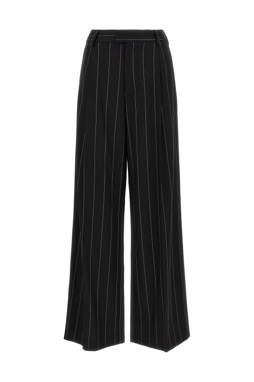 Pinstripe pants Black