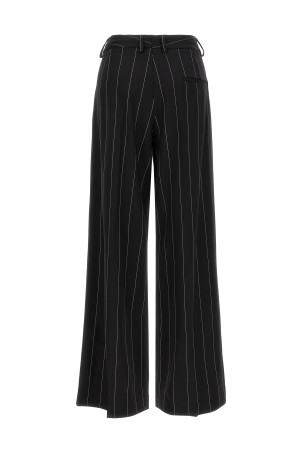 Pinstripe pants Black