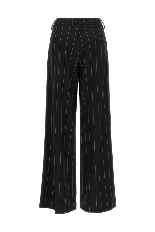 Pinstripe pants Black