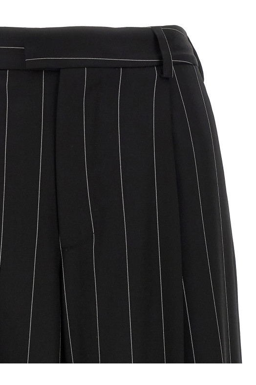 Pinstripe pants Black