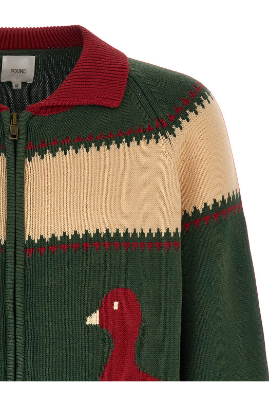 Кардиган «Duck» зелёного цвета FOFW26SW045158435
