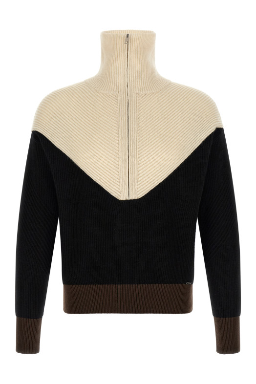 Color-block sweater Black