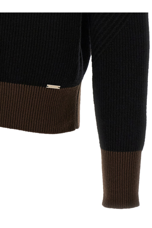 Color-block sweater Black