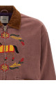 Canvas jacket with embroideries Pink