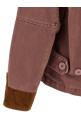Canvas jacket with embroideries Pink