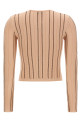 Cropped knit cardigan Pink