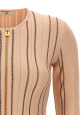 Cropped knit cardigan Pink