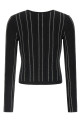 Cropped knit cardigan Black