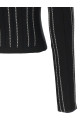 Cropped knit cardigan Black