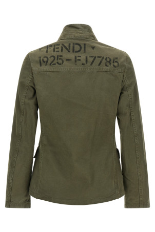 Кінна куртка зеленого кольору FENDI FJ7785AME4F0QQ4