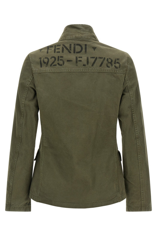 Кінна куртка зеленого кольору FENDI FJ7785AME4F0QQ4