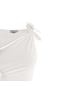 'Asymmetric Flower' dress White