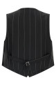 Короткий жилет у смужку, чорний VEST001GESSATO