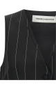 Короткий жилет у смужку, чорний VEST001GESSATO