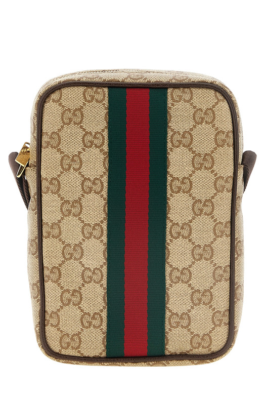 Мини-сумка через плечо GG, бежевая GUCCI A002SJFAF9S9646