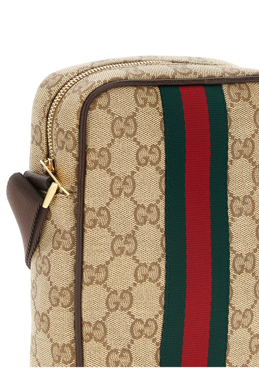 Мини-сумка через плечо GG, бежевая GUCCI A002SJFAF9S9646