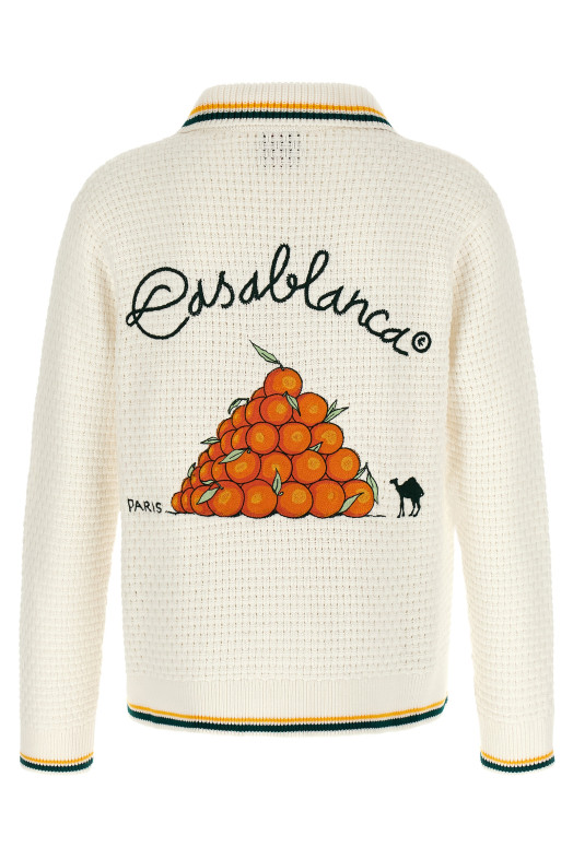 'Pyramide D'Oranges' cardigan White