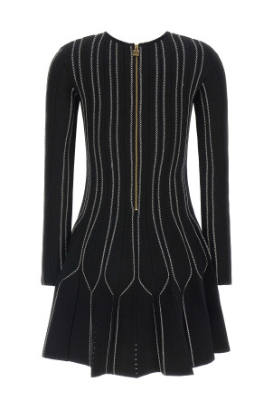 Origami knit dress Black