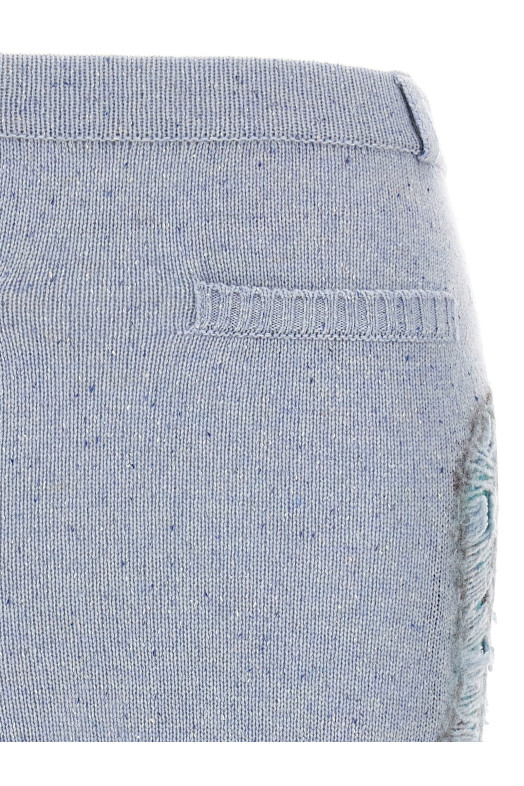 'Deconstructed Argyle' skirt BLUE