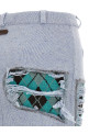 'Deconstructed Argyle' skirt BLUE