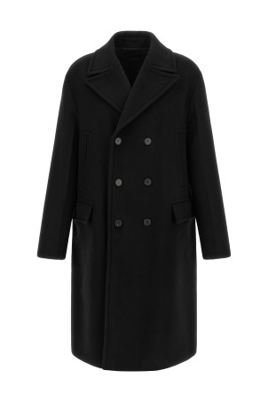 Пальто з ангори та вовни, чорне FENDI FF0879B1HMF0QA1