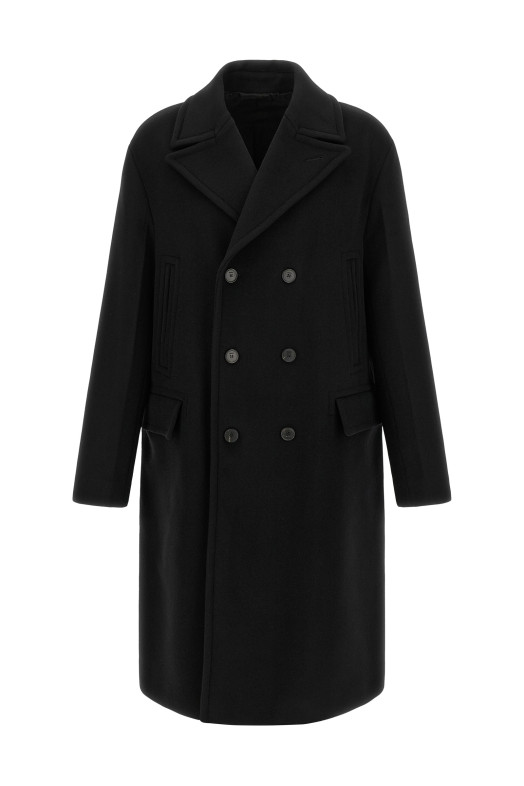 Пальто з ангори та вовни, чорне FENDI FF0879B1HMF0QA1