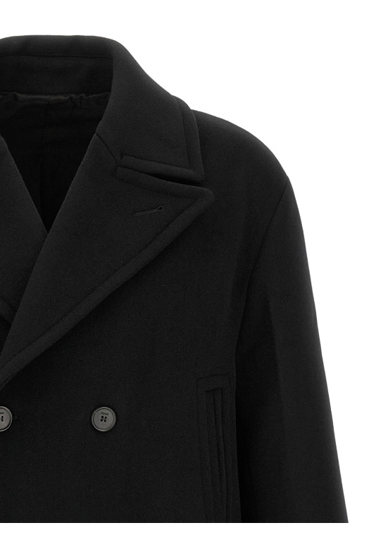 Пальто з ангори та вовни, чорне FENDI FF0879B1HMF0QA1
