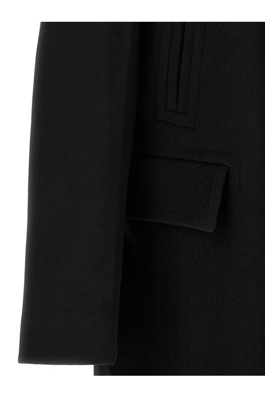 Пальто з ангори та вовни, чорне FENDI FF0879B1HMF0QA1