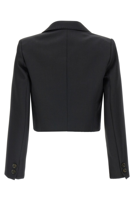 Короткий блейзер, чёрный ELISABETTA FRANCHI GI29167E2110