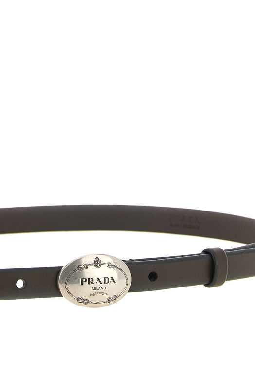 Кожаный ремень коричневого цвета PRADA 1CM3112HILF0201