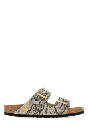 Замшеві тапочки «Арізона» з принтом від BIRKENSTOCK (1033065)