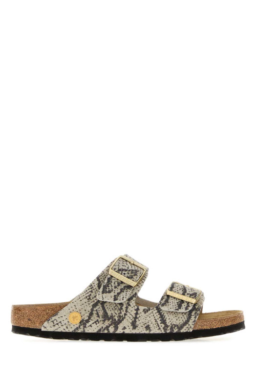 Замшеві тапочки «Арізона» з принтом від BIRKENSTOCK (1033065)