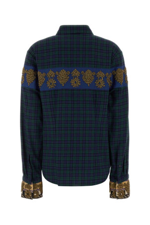 Embroidered flannel Chloris shirt Red DRIES VAN NOTEN (2620107424315)