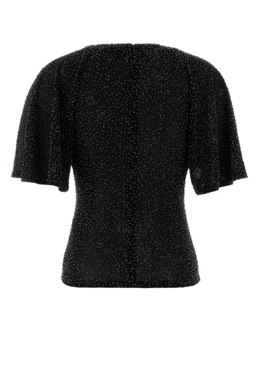 Embroidered stretch viscose blend top RABANNE (26AJTO290VI0630)