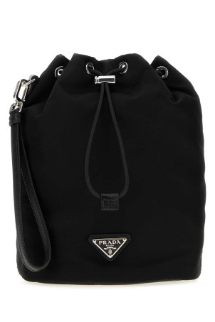 Black Re-Nylon Prada Speedrock clutch Black PRADA (2NE0672DMH)