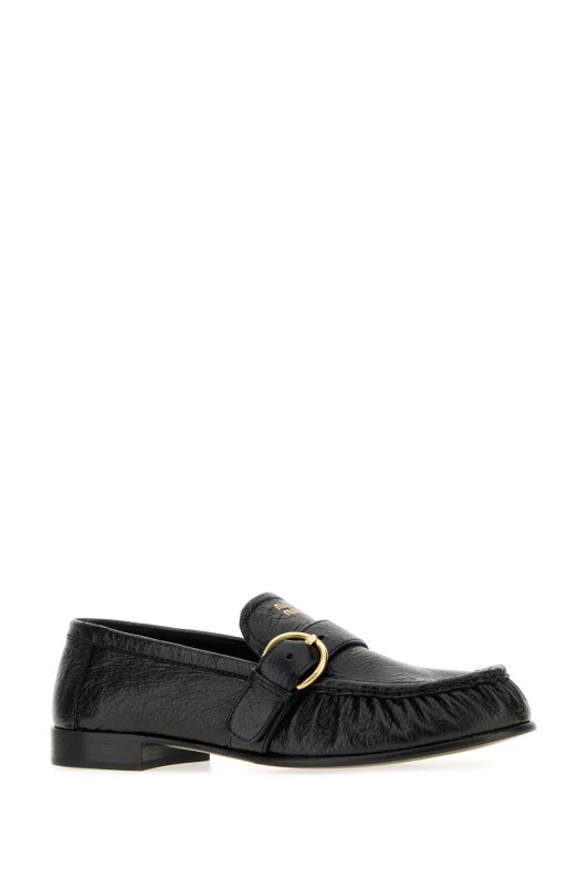 Черные кожаные лоферы MIU MIU (5D740EF0155TZ)