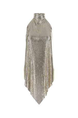 Silver metal metal knit top STELLA McCARTNEY (6T03203IU356)