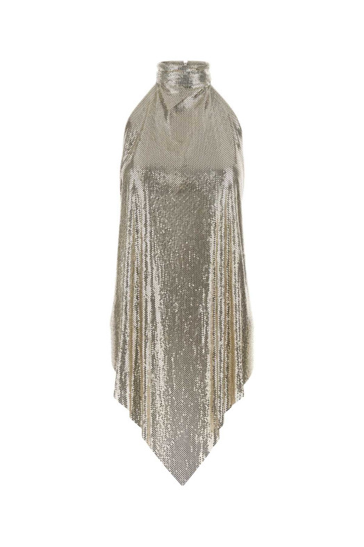 Silver metal metal knit top STELLA McCARTNEY (6T03203IU356)