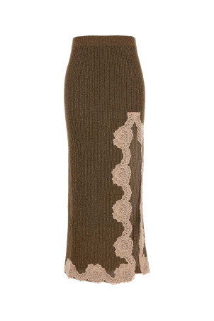 Gold viscose blend skirt VALENTINO GARAVANI (9B0KG06EAJN)