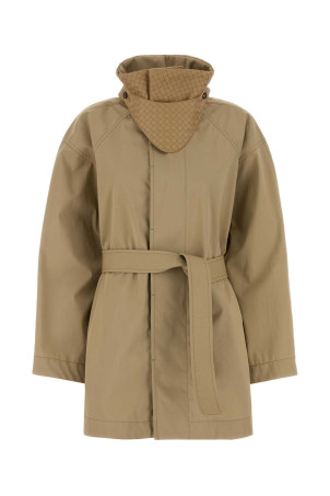 Бежевий бавовняний тренч BOTTEGA VENETA (A004RUV6KO0)