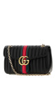 Средняя сумка через плечо Jetset GG Marmont из чёрной кожи наппа от GUCCI (A005XWAAG8N)