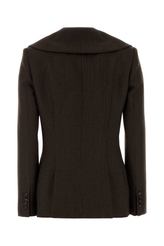 Шерстяной блейзер с вышивкой ALEXANDER MCQUEEN (A0078OQJAGL)