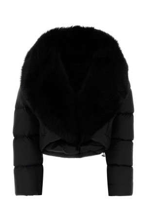 Black polyester down jacket Black GUCCI (A0099UZAVMJ)