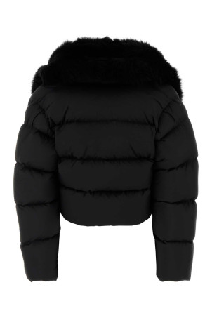 Black polyester down jacket Black GUCCI (A0099UZAVMJ)