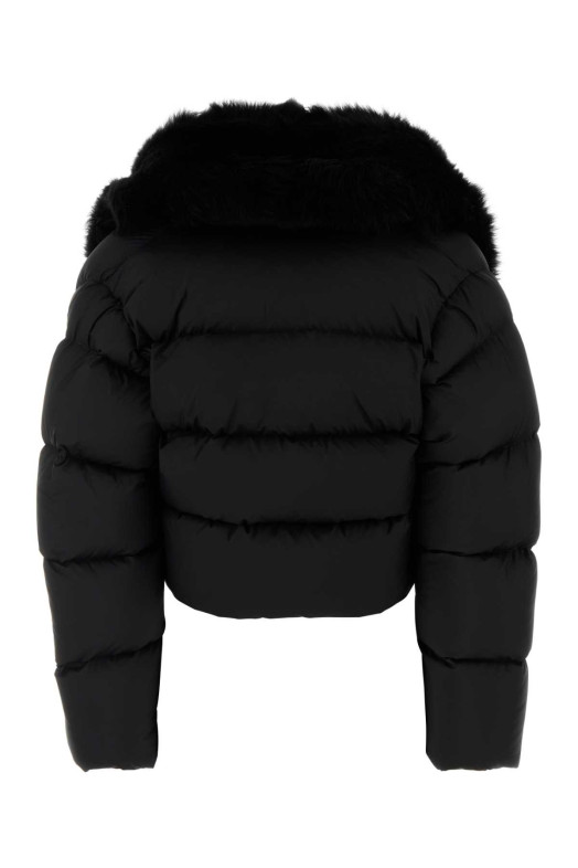 Black polyester down jacket Black GUCCI (A0099UZAVMJ)