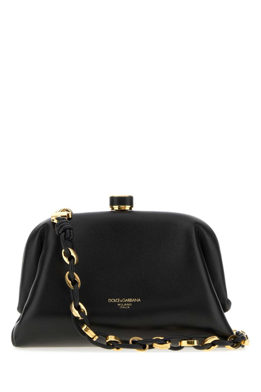 Black mini nappa leather Grandma clutch Black DOLCE & GABBANA (BB7993BF984)