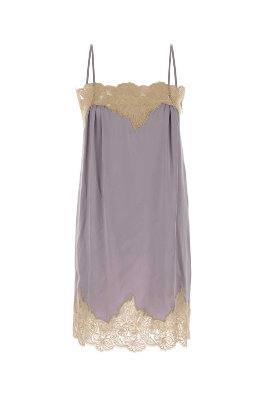 Атласное платье цвета сирени CHLOE (CH26ARO07008) CHLOÉ