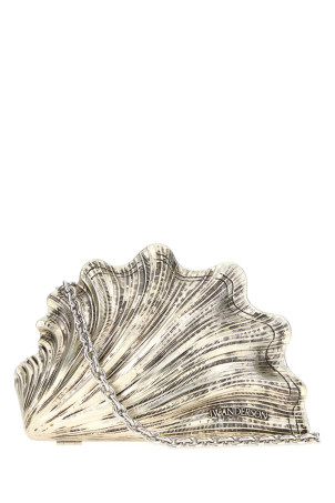 Серебристая металлическая сумочка-клатч Shell от JW ANDERSON (HB0788FA0542) J.W.ANDERSON
