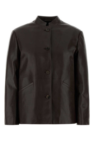 Brown leather jacket Brown JIL SANDER (J02BN0283J07231)