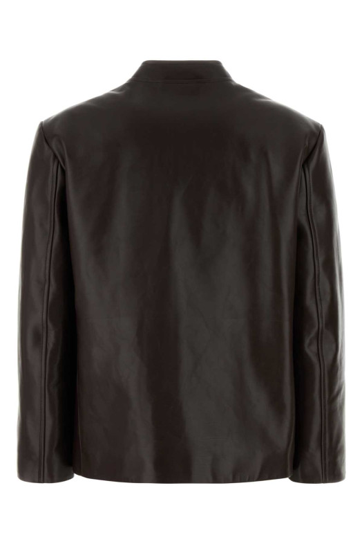 Brown leather jacket Brown JIL SANDER (J02BN0283J07231)